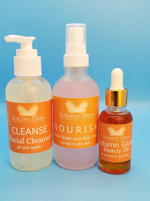 Organic Skin Care Kit | Foaming Facial Wash | Autumn Glow Botanical
