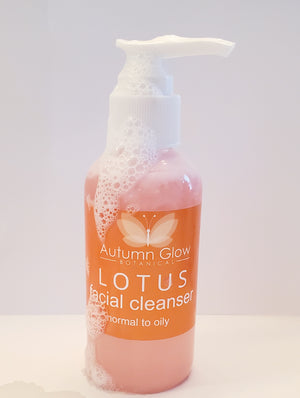 Pink Facial Cleanser | Lotus Face Wash | Autumn Glow Botanical